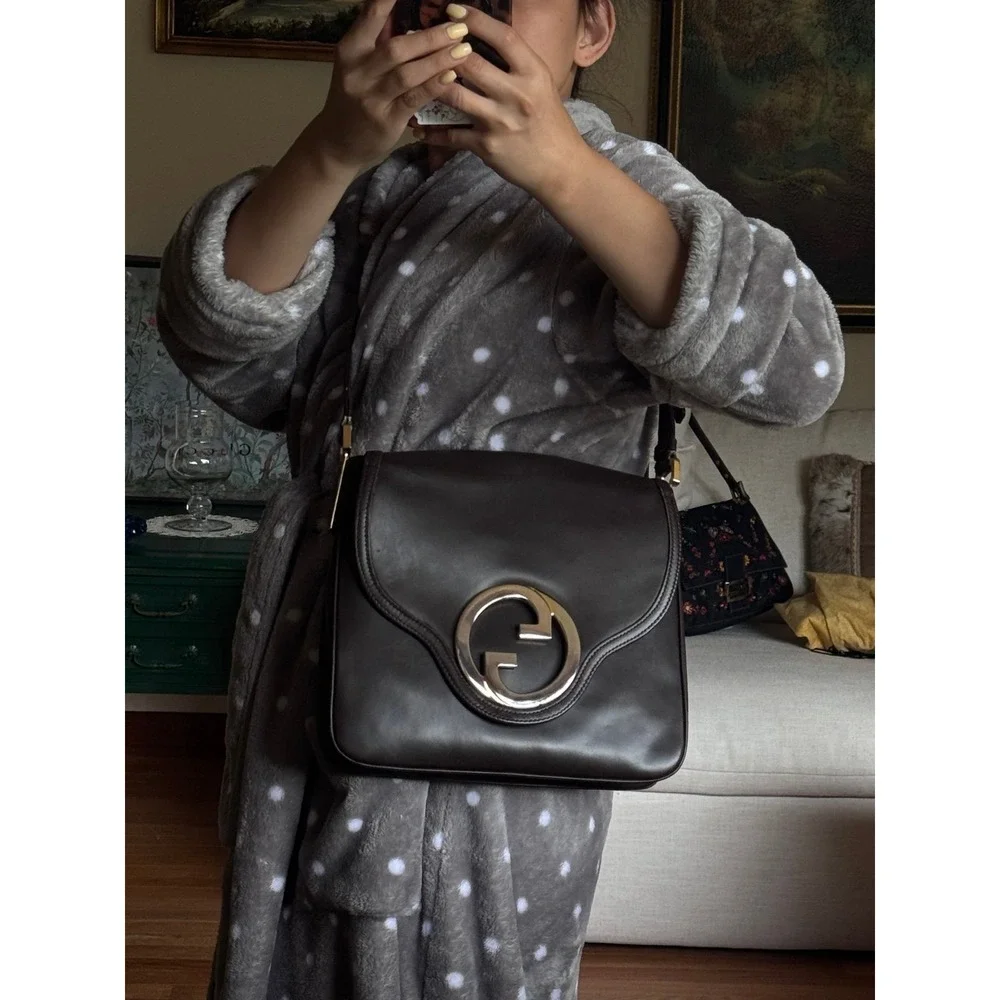 Gucci Vintage‎ Brown Leather Blondie Shoulder Bag.